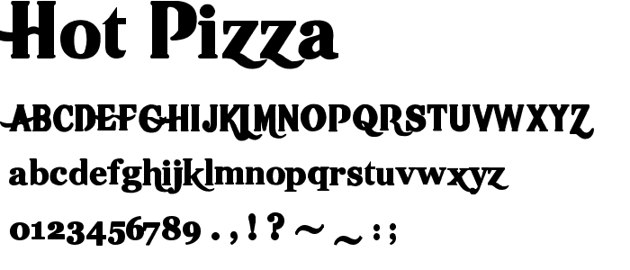 Hot Pizza font